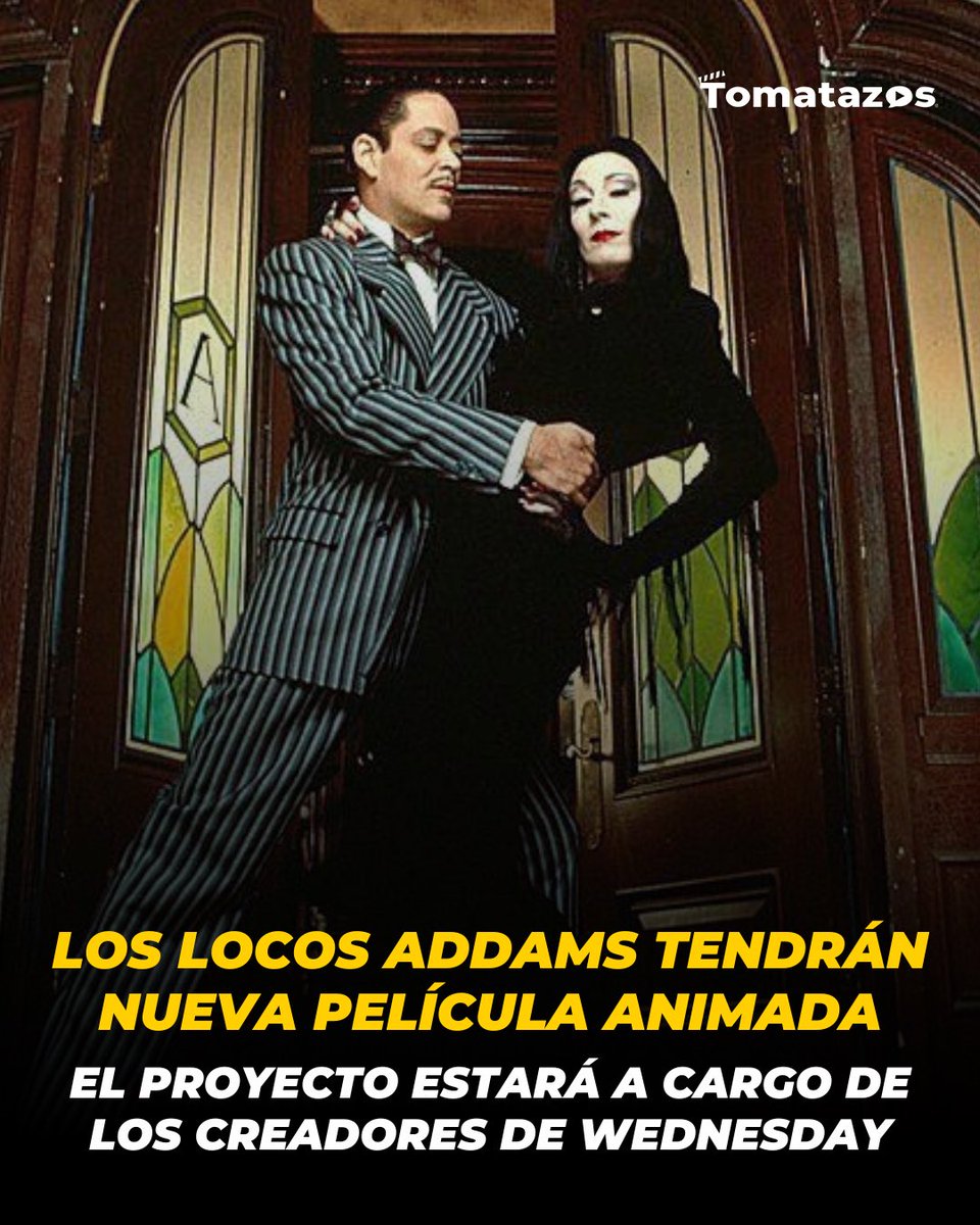BREAKING 🚨 #LosLocosAddams tendrán una nueva película animada, hecha por los creadores de la serie de #Wednesday. El proyecto no está relacionado a la serie de #Netflix y será una nueva versión de la tétrica familia.