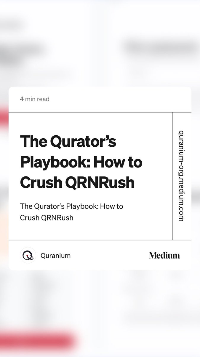 Hey #QWarriors - this is for you 🤝

quranium-org.medium.com/the-qurators-p…