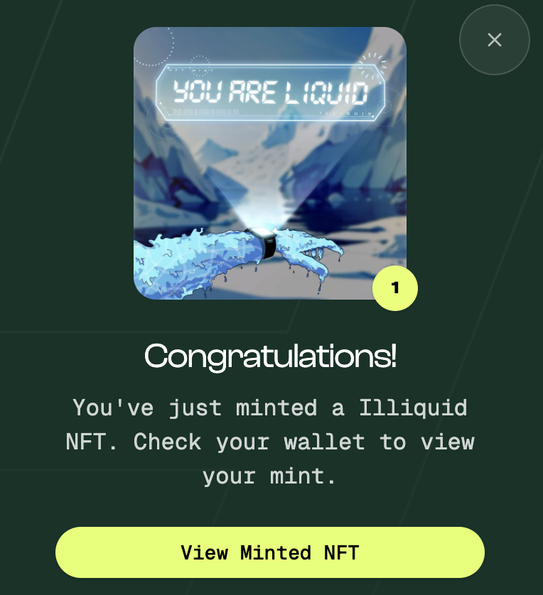 Second mint of the day, this time on <a href="/HyperliquidX/">Hyperliquid</a> 

Minted my GTD NFT from <a href="/Illiquid_nft/">ILLIQUID</a> 

Now i can't wait for next phase : Wen reveal ?