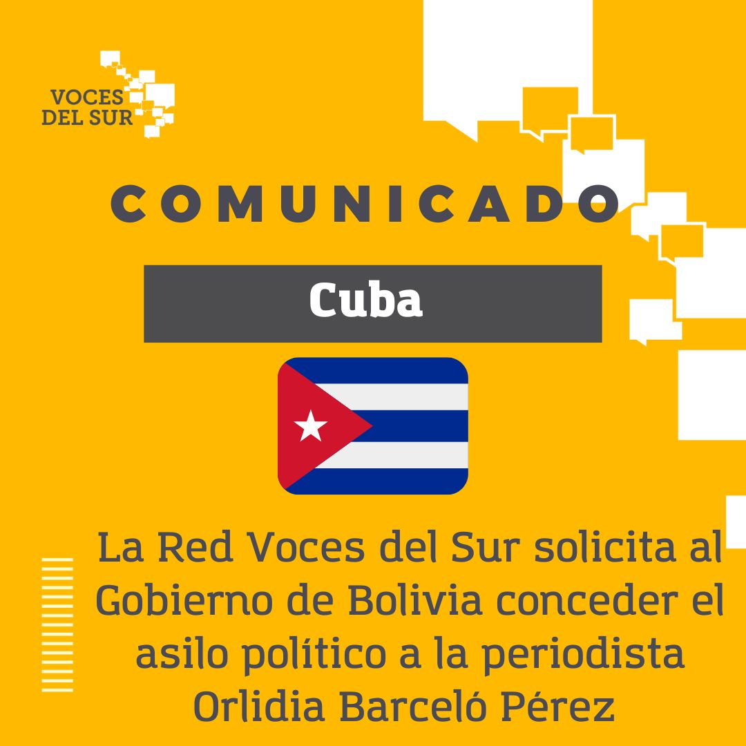 🚨 #Cuba 🇨🇺 / Alertamos sobre la situación de la periodista cubana Orlidia Barceló Pérez que se encuentra privada de libertad de manera administrativa en el aeropuerto de Viru Viru, Santa Cruz de la Sierra, Bolivia, con riesgo de ser deportada a Cuba. 
↪️ vocesdelsurunidas.org/bolivia-asilo-…