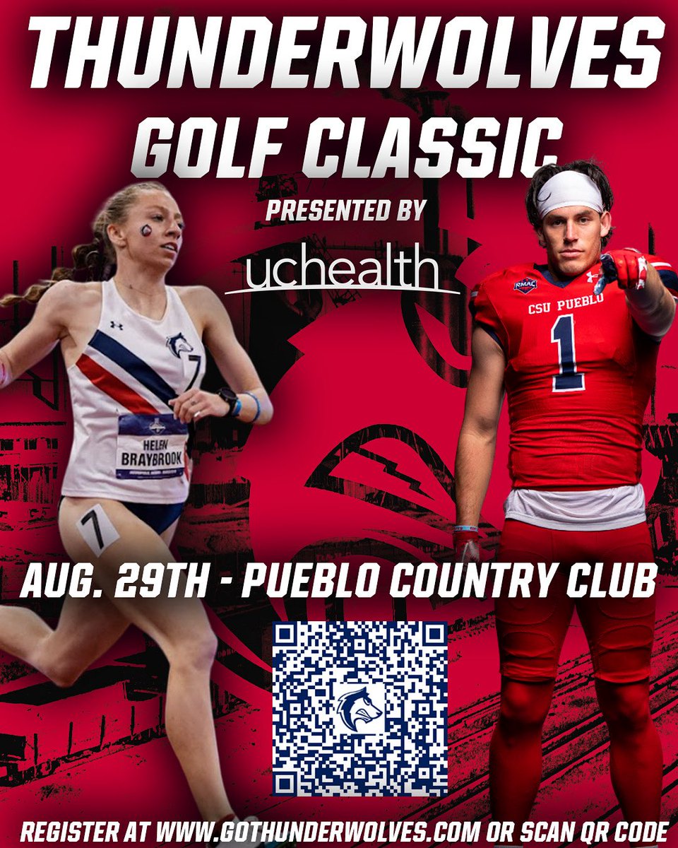 PACK FANS!!

Get your team together and let’s enjoy a day out on the links for the 2025 ThunderWolves Golf Classic, brought to you by UC Health!!

Tournament will be the day after the first football game, so let’s have a fun Friday  at Pueblo Country Club!!

#BackThePack
