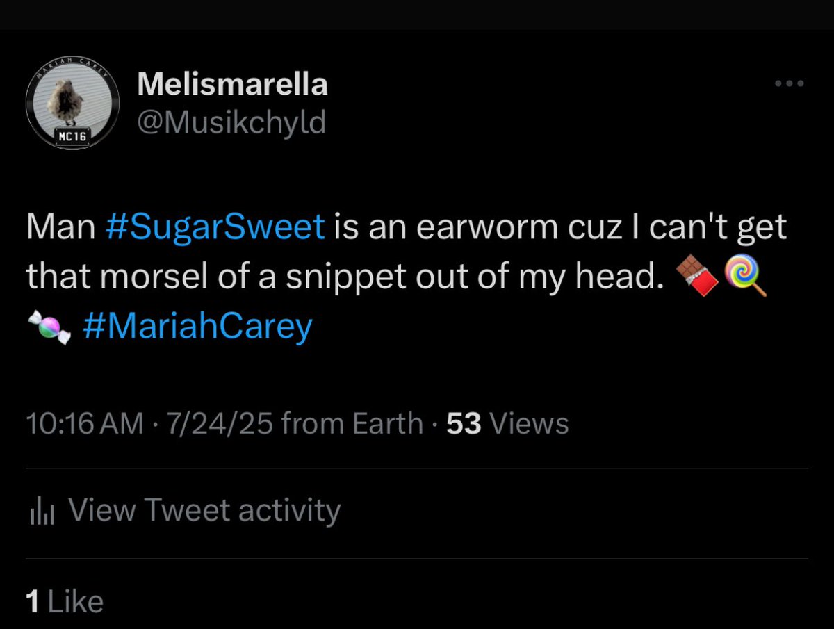 Musikchyld's tweet photo. @chartmariah Yes, I graduated from Mariah Carey University. #morsel @MariahCarey #HereForItAll 😘😘😘 https://t.co/k8CtUSYTdQ