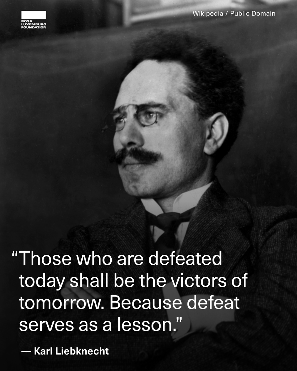 #OnThisDay in 1871, Karl Liebknecht was born — anti-war activist, left-wing Social Democrat, and later co-founder of the Communist Party of Germany. A tireless opponent of militarism, he stood for socialism and peace until his assassination in 1919.