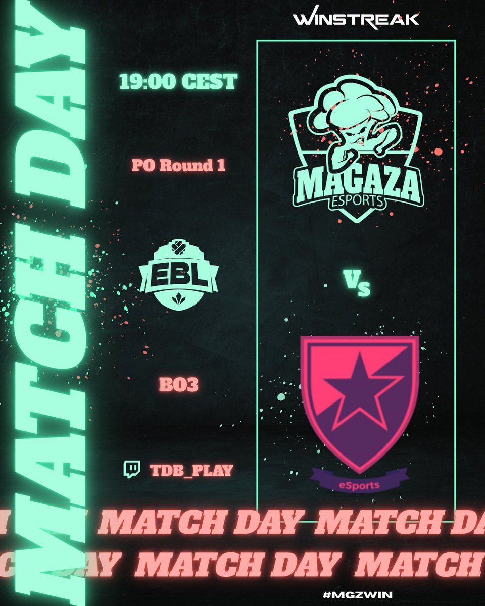 Magaza Esports (@magazaesports) on Twitter photo Playoffs time, facing <a href="/czvesports/">Crvena zvezda Esports</a> for the first time this year!
⚔️ Bo3 Round 1
⏰19:00 CEST
📺 twitch.tv/tdb_play Playoffs time, facing <a href="/czvesports/">Crvena zvezda Esports</a> for the first time this year!
⚔️ Bo3 Round 1
⏰19:00 CEST
📺 twitch.tv/tdb_play