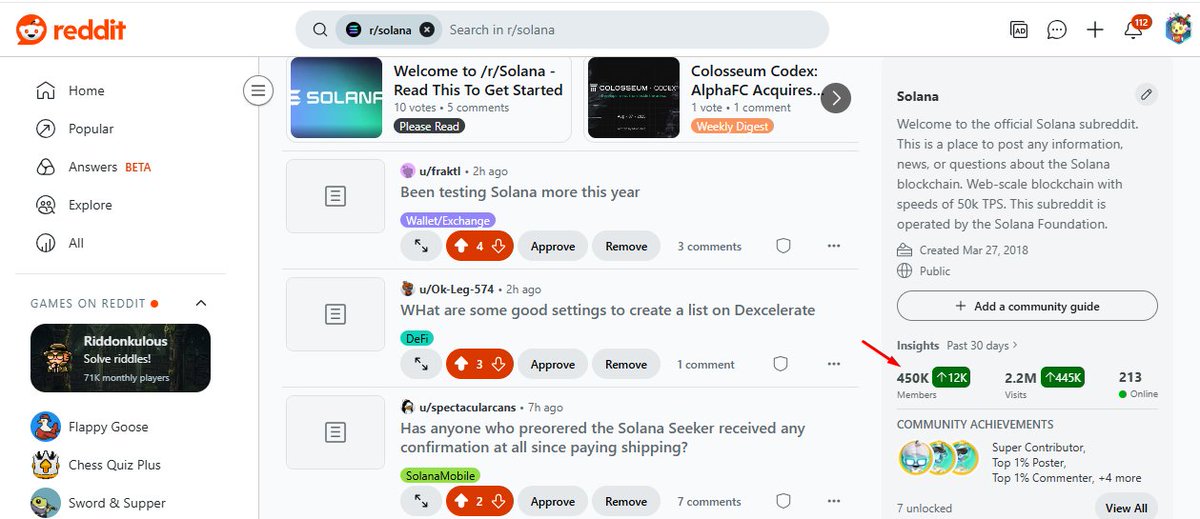 Ansi09Crypto's tweet photo. Update: https://t.co/mc99EZtyXJ

New milestone for @solana subreddit 
450k and going 💪
https://t.co/Jayx6MYHl2 https://t.co/tuHrtQPmeS