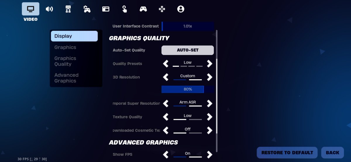 bubblezrlit's tweet photo. @FortniteStatus Can u fix the lag on mobile im playing on s24 and these are my settings and when I turn my frames drop https://t.co/IEhw6okXjO