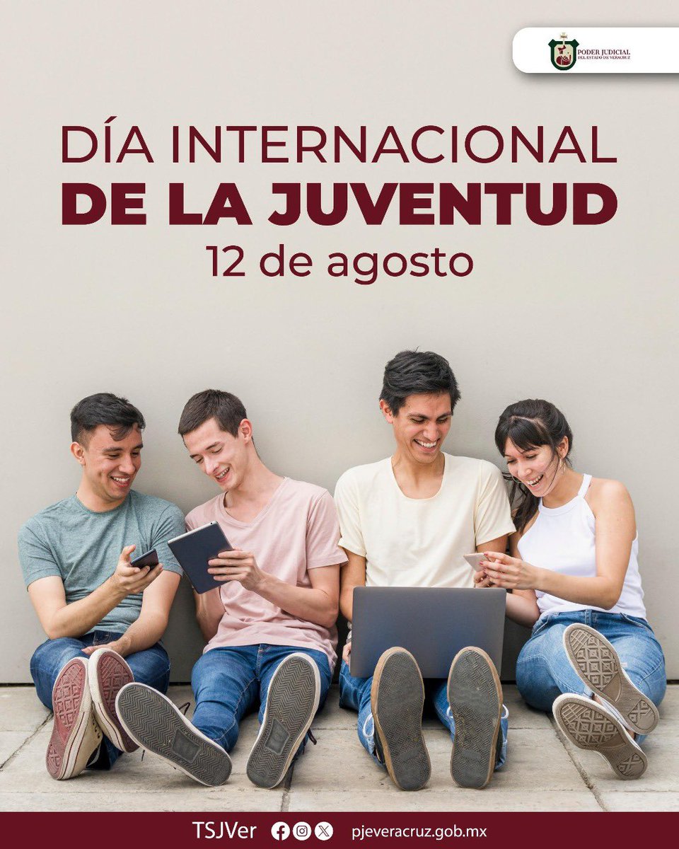 En este 12 de agosto, honramos a la juventud, esa fuerza que impulsa el cambio y llena de esperanza nuestro mañana. Gracias por ser la voz del presente y el motor del futuro. 

¡Feliz Día Internacional de la Juventud!