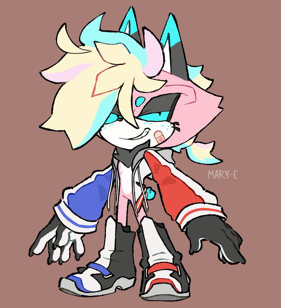 Marychic3908's tweet photo. New outfit for my kitty G the cat :3 <3
#GTheCat #G_the_cat #mobian #anthro #Sonicfancharacter #sonic_fan_character #SonicTheHedgehog #sonicfc #fancharactersonic #fan_character_sonic #sonic_fan_character_male #sonicfancharactermale https://t.co/0RbDftbY8K