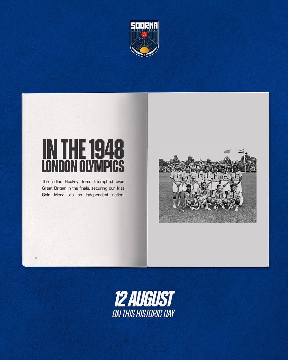 In 1948, history was written on the turf. 🏑🇮🇳
India, as a newly independent nation, defeated Great Britain in the London Olympics finals — bringing home our first Gold as a free country. ✨