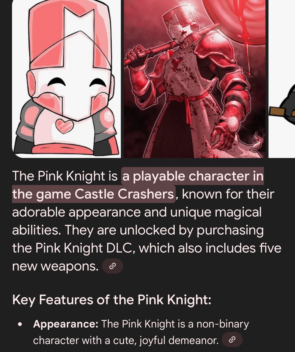 The Pink Knight is a non-binary character with a cute, joyful demeanor.