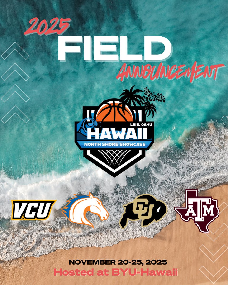 J5 Inc (@j5_inc) on Twitter photo ๐จ THE. FIELD. IS. SET. ๐จ
Paradise is about to turn into a battleground ๐ด๐ฅ
๐ <a href="/VCUWBB/">VCU Women's Basketball</a>
๐ <a href="/AggieWBB/">Texas A&M Women's Basketball</a>
๐ <a href="/CUBuffsWBB/">Colorado Women's Basketball ๐ฆฌ</a>
๐ <a href="/UTAMavsWBB/">UTA Lady Mavs</a>
#SportsTravelCulture #wbb #hawaii #NorthShoreShowcase ๐จ THE. FIELD. IS. SET. ๐จ
Paradise is about to turn into a battleground ๐ด๐ฅ
๐ <a href="/VCUWBB/">VCU Women's Basketball</a>
๐ <a href="/AggieWBB/">Texas A&M Women's Basketball</a>
๐ <a href="/CUBuffsWBB/">Colorado Women's Basketball ๐ฆฌ</a>
๐ <a href="/UTAMavsWBB/">UTA Lady Mavs</a>
#SportsTravelCulture #wbb #hawaii #NorthShoreShowcase