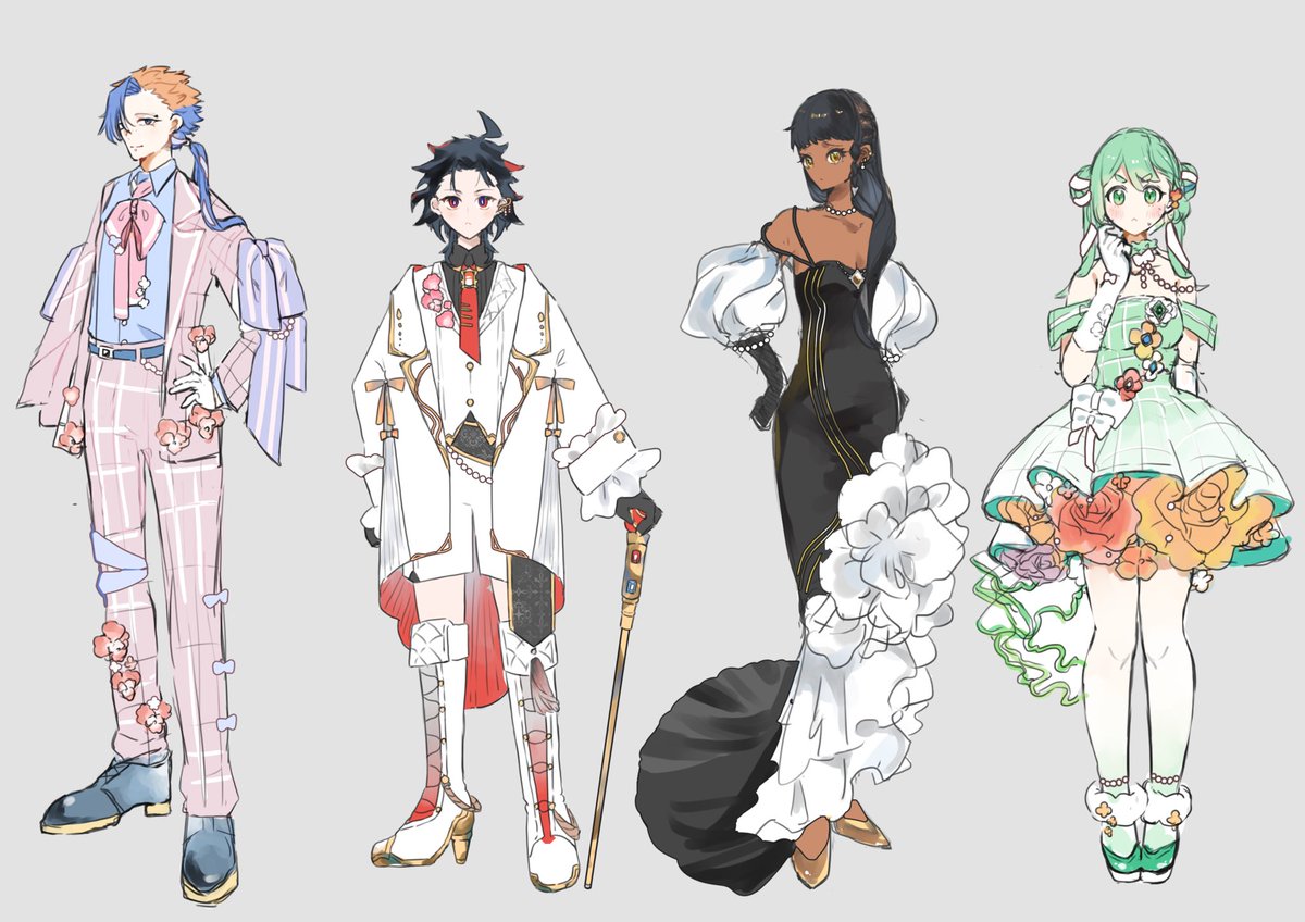 周年イラスト用の設定出来た🌷