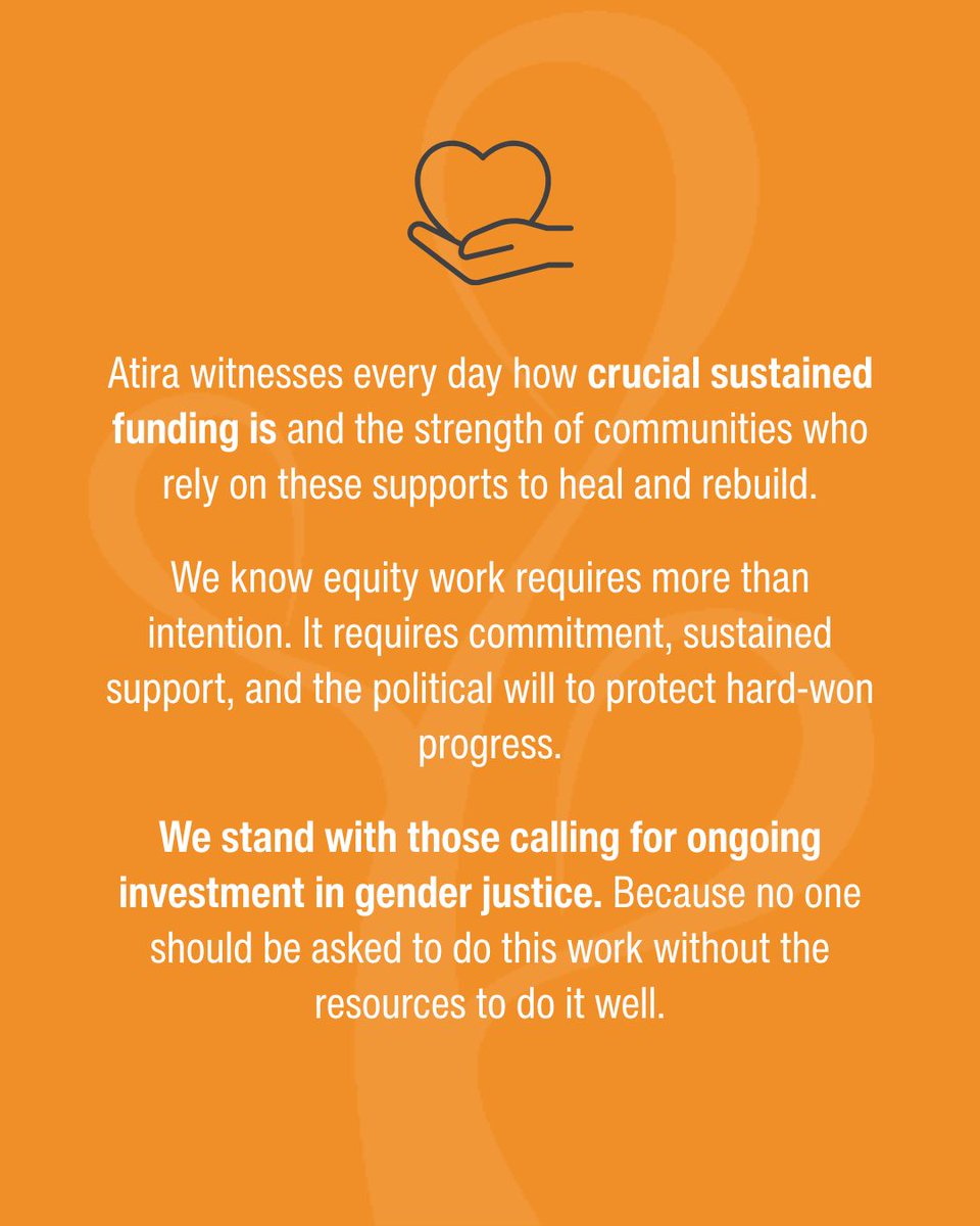 When gender equity funding is cut, it’s not just budgets—it’s safe housing, legal support, and healing spaces that disappear.
With major reductions planned for WAGE by 2027, the work is at risk.

💜 Help sustain Atira's work: atira.bc.ca/ways-to-help/d…

#GenderEquity