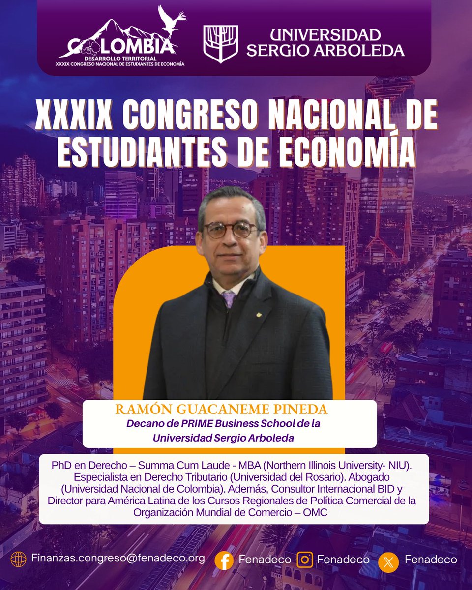 🎙️ Es un honor presentar al Dr. Ramón Guacaname Pineda.
Con una trayectoria académica y profesional excepcional, el Dr. Guacaname es PhD en Derecho – Summa Cum Laude, MBA por Northern Illinois University, y especialista en Derecho Tributario. 
#PRIMEBusinessSchool