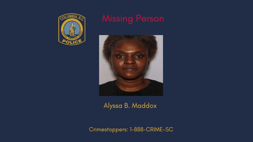 ‼️Missing Person‼️ Special Victims Unit (SVU) investigators are searching for 37-year-old Alyssa Maddox who was reported missing on August 5, 2025. Maddox was last seen at a Nestle Ct. home. (Unknown clothing description) Maddox reportedly didn’t take her prescribed medication