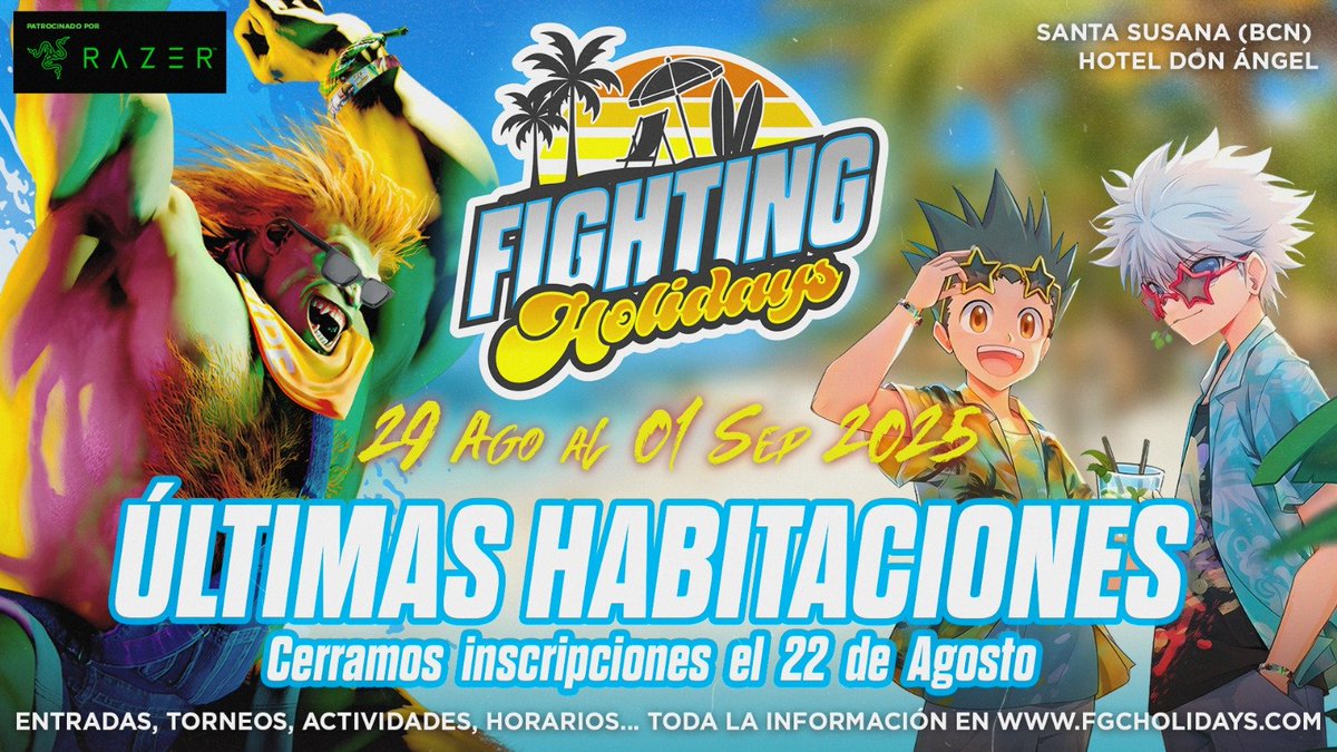 ⚠️ATENCIÓN⚠️

¡¡Dejaremos de vender entradas el próximo 22 DE AGOSTO!!

No esperes más y no te quedes sin tu habitación

fgcholidays.com