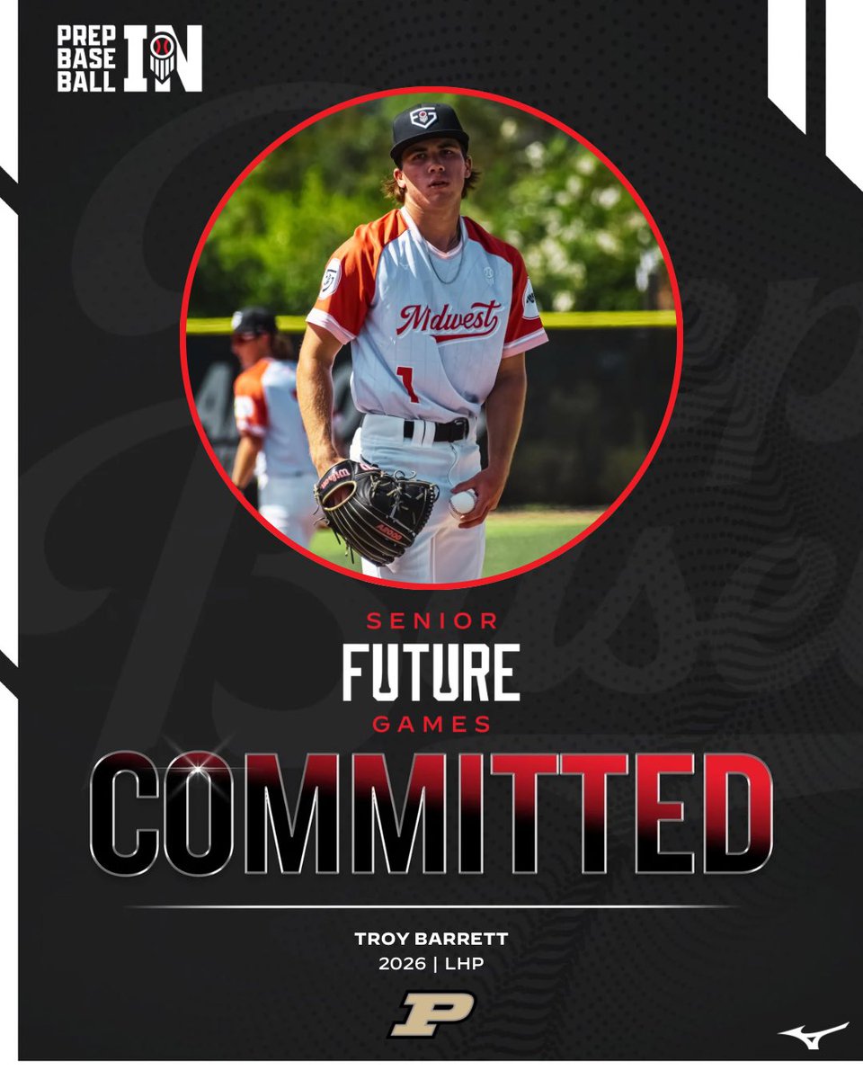 Prep Baseball Indiana (@prepbaseballin) on Twitter photo โ26 LHP Troy Barrett (Chesterton HS) commits to Purdue #BoilerUp๐
Barrett was a member of #TeamMidwest at #PBSFG25.
๐คPROFILE: loom.ly/i_09oC0
<a href="/T_Barrett09/">Troy</a> || <a href="/TrojansBB219/">Chesterton Baseball</a> || <a href="/5stargreatlakes/">5 Star Great Lakes</a> || <a href="/PurdueBaseball/">Purdue Baseball</a> โ26 LHP Troy Barrett (Chesterton HS) commits to Purdue #BoilerUp๐
Barrett was a member of #TeamMidwest at #PBSFG25.
๐คPROFILE: loom.ly/i_09oC0
<a href="/T_Barrett09/">Troy</a> || <a href="/TrojansBB219/">Chesterton Baseball</a> || <a href="/5stargreatlakes/">5 Star Great Lakes</a> || <a href="/PurdueBaseball/">Purdue Baseball</a>