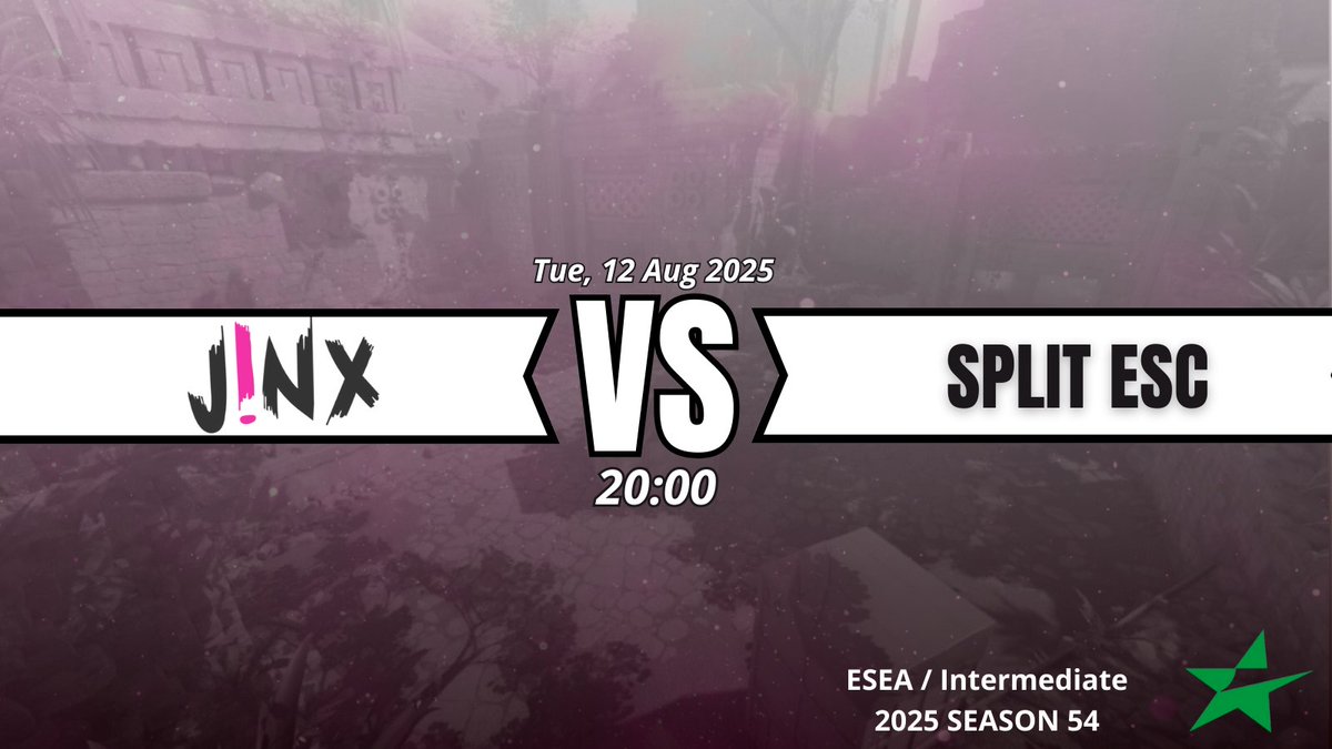 jinxesport's tweet image. 🔥 GAME DAY! 🔥

We face @SplitESC  tonight in @ESEA  Intermediate – 20:00
 
 🎙 Caster: @FusionxCS 

📺 Watch live: twitch.tv/fusionx