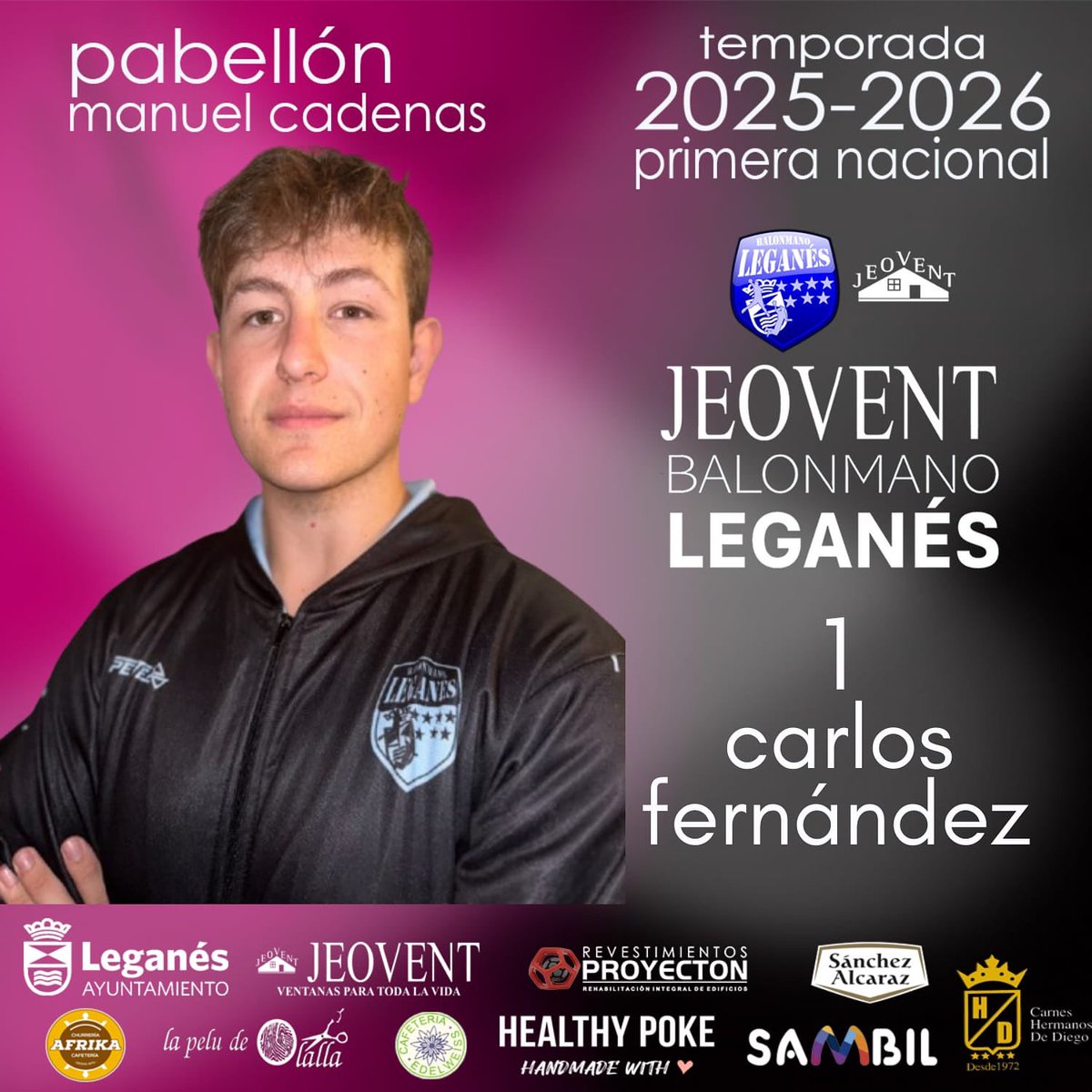 RENOVACION 1NM JEOVENT BM LEGANÉS

<a href="/carlos/">Carlos Almendárez</a>.fdeezz seguirá en el Cadenas un año más! Seguiremos teniendo la mejor portería 💪🏻

#bmleganes #aupalega 🔵⚪️