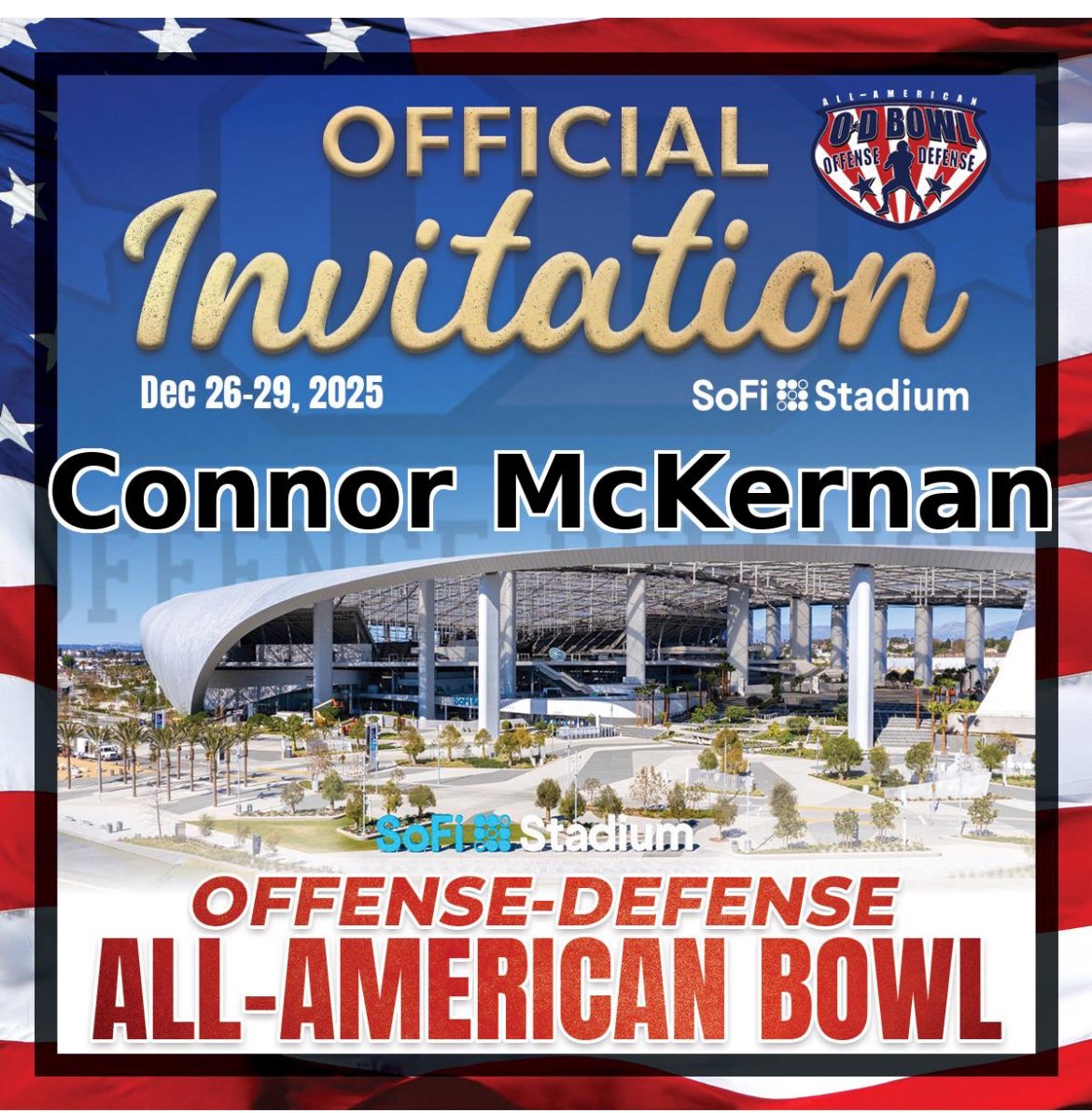 Connor McKernan (@conmac30) on Twitter photo Honored to be invited back to the OD All American game!!
<a href="/ODFBall/">Offense🏈Defense</a> <a href="/ODFootballCamps/">Offense-Defense Football</a> <a href="/ODBowl/">O D</a> Honored to be invited back to the OD All American game!!
<a href="/ODFBall/">Offense🏈Defense</a> <a href="/ODFootballCamps/">Offense-Defense Football</a> <a href="/ODBowl/">O D</a>