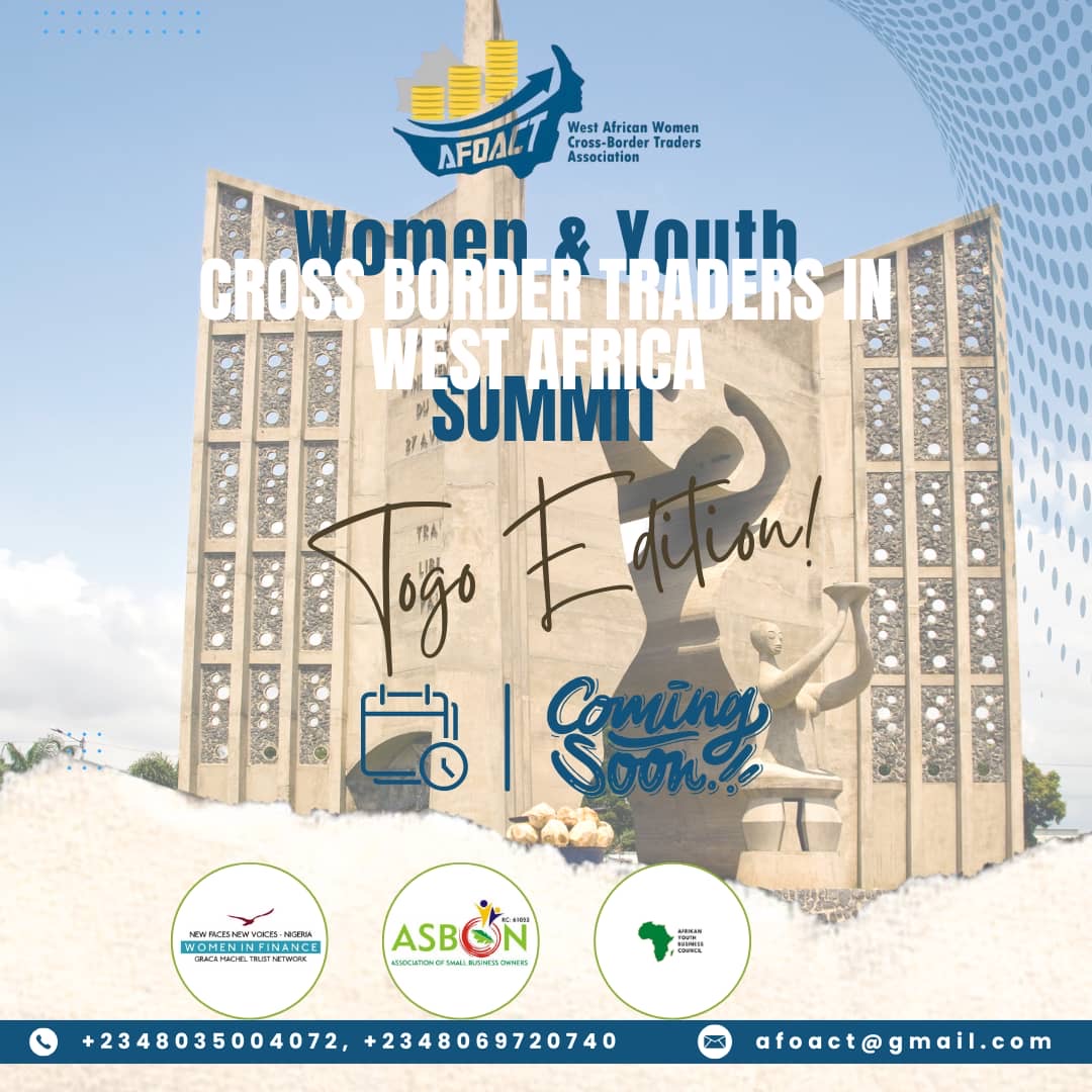 Get ready, Togo! 🇹🇬

The Women &amp; Youth Cross-Border Traders Summit 2025 is coming — connecting changemakers, empowering entrepreneurs &amp; unlocking West Africa’s trade potential.

More than a summit — it’s a 2-year movement!

#NFNVNigeria #AFOACT #AfYBC #ASBON #WestAfricaTrade