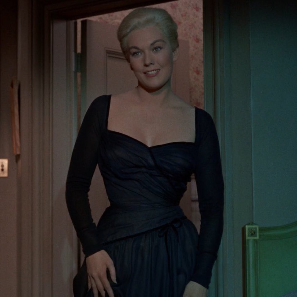 Four costumes by designer Edith Head worn by Kim Novak in Alfred Hitchcock's VERTIGO (1958).