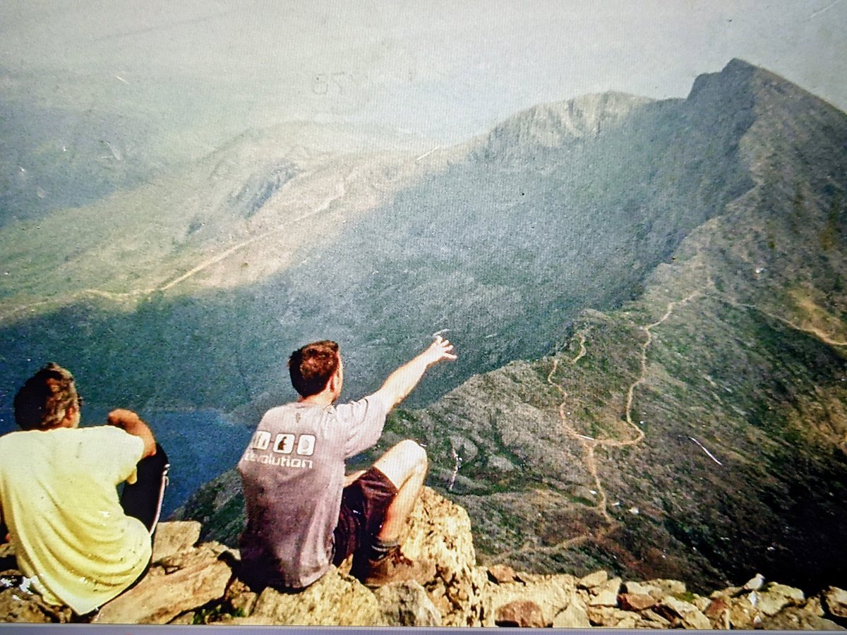 A photo I took at the top of Mt Snowdon in Wales in the late 1990's.