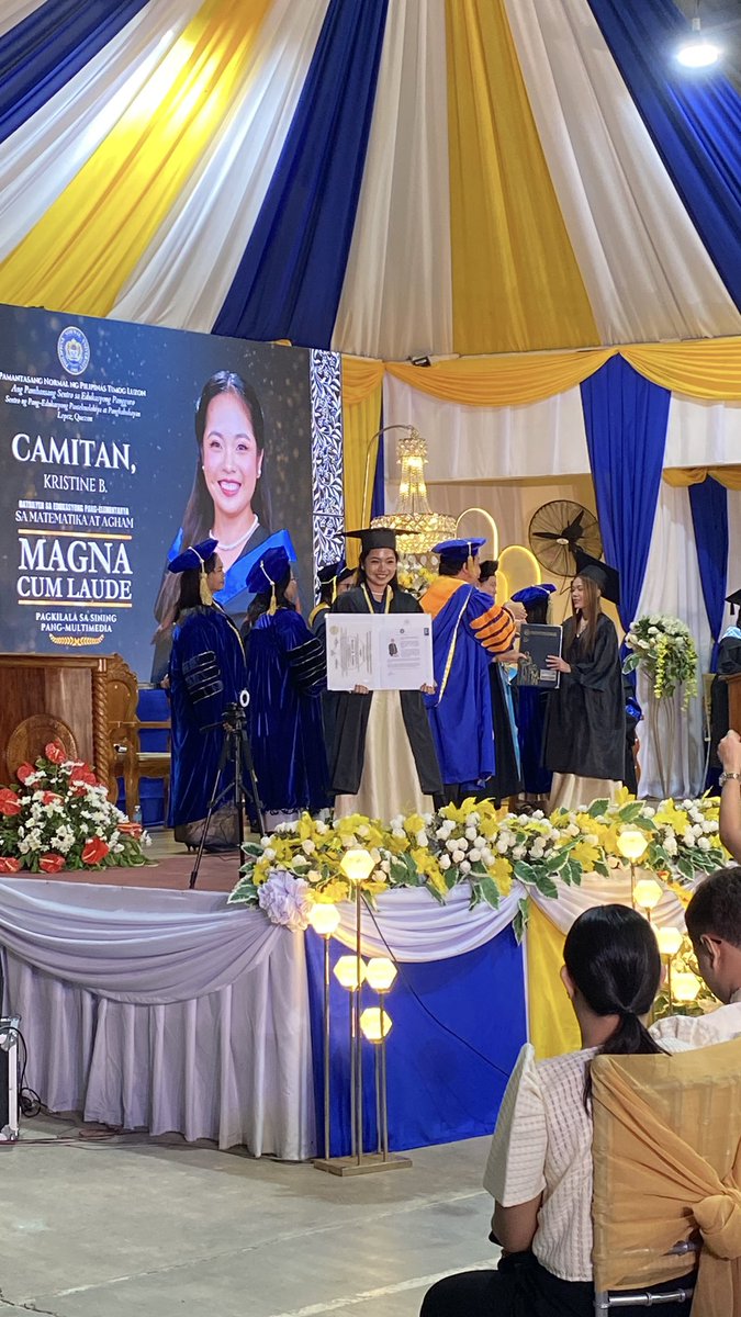 jjqtforever's tweet photo. mama tingnan mo si tintin oh! magna cum laude lang namannn! sure akong proud na proud ka kay tintin natin mama jo 🩵 https://t.co/9rc7E0keWg