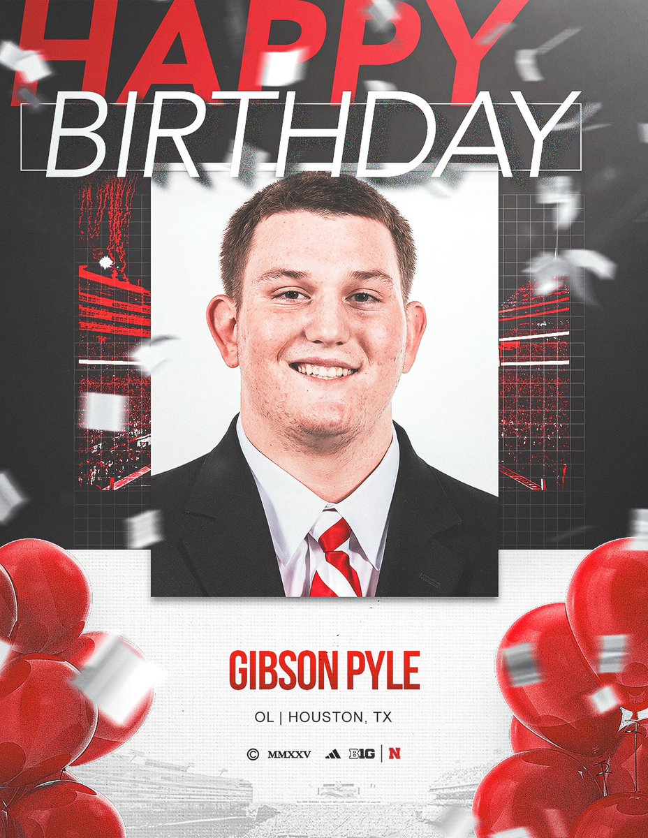 Nebraska Football (@huskerfootball) on Twitter photo Happy birthday <a href="/PyleGibson/">Gibson Pyle</a> ππ Happy birthday <a href="/PyleGibson/">Gibson Pyle</a> ππ