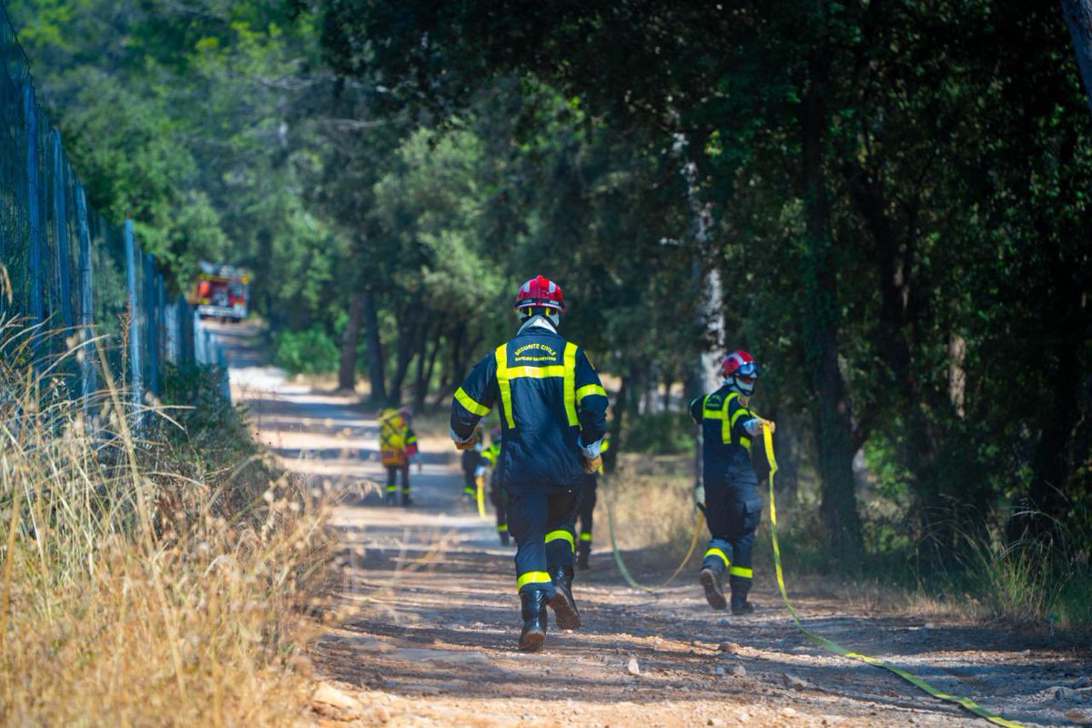 Cdc_13eDBLE's tweet image. [#FeuxDeForêt]

🟢🔴 Sous court préavis, la #13DBLE a déployé sa section d’alerte Héphaïstos pour appuyer la lutte contre les incendies dans le Sud de la France.

🔥 Les cadres de la Brigade Militaire de la Sécurité Civile (BMSC) forment actuellement les légionnaires au 7e