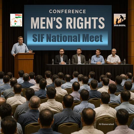 India is facing a silent crisis — rising male suicides, husband murders, false cases, broken families, fatherless children.
From Aug 15–17, Bhopal becomes the voice of the unheard at the #15thSIFNationalMeet.
Will the system finally listen?
<a href="/rashtrapatibhvn/">President of India</a> <a href="/KirenRijiju/">Kiren Rijiju</a> <a href="/ANI/">ANI</a>