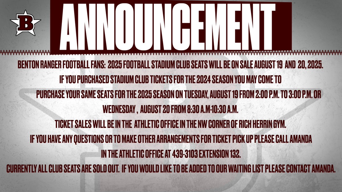 2025 Stadium Club seat ticket sale information: