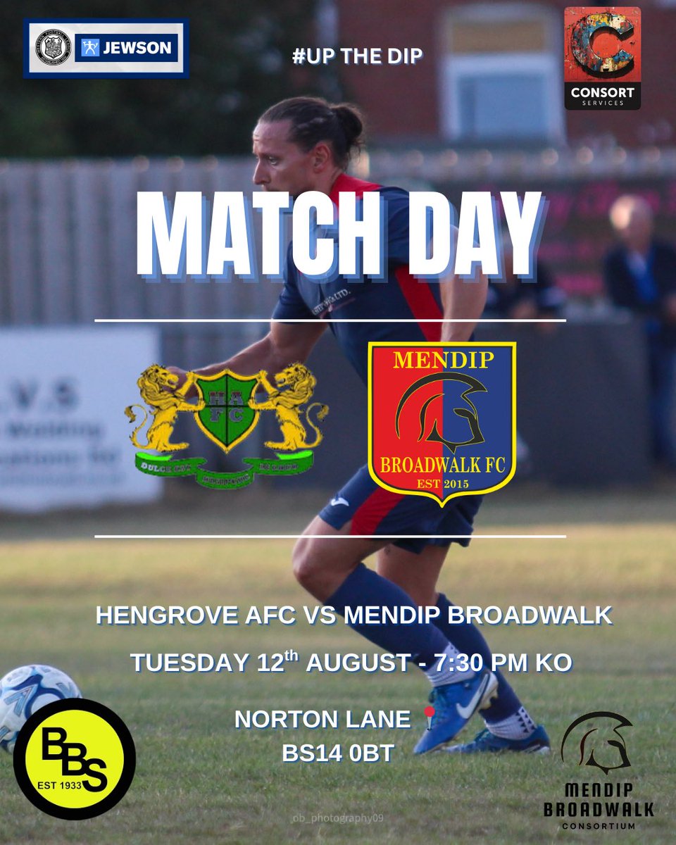 Tonight we travel to Hengrove Athletic for a 7:30 PM KO.

Come down and support the boys. 👍

🔴🔵
<a href="/MendipBroadwalk/">Mendip Broadwalk FC</a> 
<a href="/_WesternLeague_/">Western League</a> 
<a href="/swsportsnews/">South West Sports News</a>