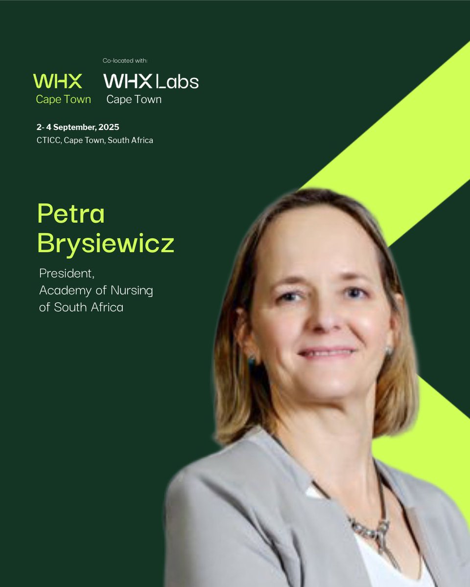 👩‍⚕️ Leading the Way in Nursing Leadership 👩‍⚕️

We’re proud to announce Sharon Vasuthevan and Petra Brysiewicz as the chairs of the Nursing Leadership &amp; Management conference at WHX Cape Town 2025.

Click here to register for conferences: bit.ly/3U5KiFd

#WHXCapeTown