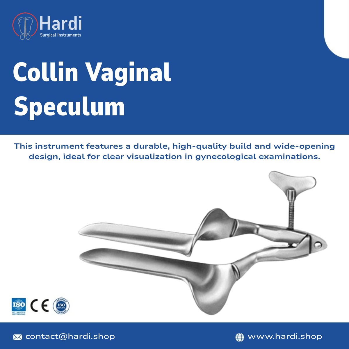 hardishop's tweet photo. Ensure comfort and clarity in gynecological exams with the Collin Vaginal Speculum - Designed for optimal visualization.
🔗 Shop now: https://t.co/zo0WZ7iqv0

#CollinVaginalSpeculum #GynecologyInstruments #MedicalTools #OBGYNInstruments #HealthcareEssentials #SurgicalInstruments https://t.co/HllHtmJznb