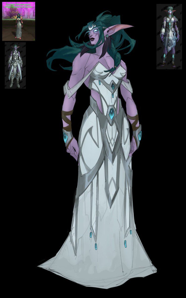 just wanted to draw her in a dress