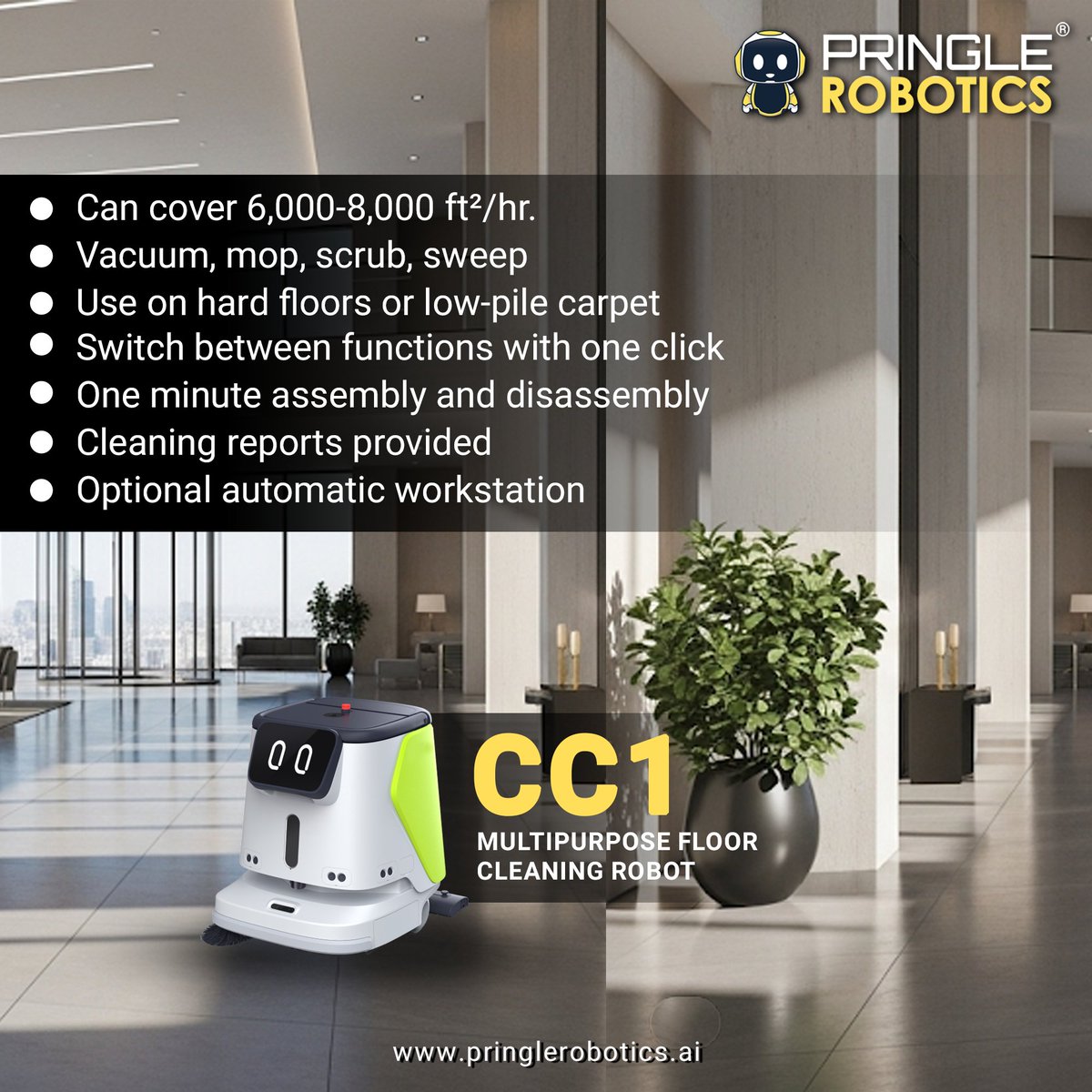 PringleRobotics's tweet image. Need a quick reference guide to the different autonomous floor cleaning units offered by Pringle Robotics? Look no further!

#Pringlerobotics #automatedcleaning #floorcleaning #robotsrundown #knowyourbot #effortlesscleaning
