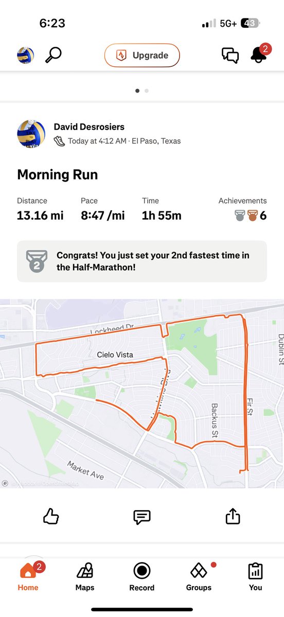 Beautiful morning for a 13.1 mile run.