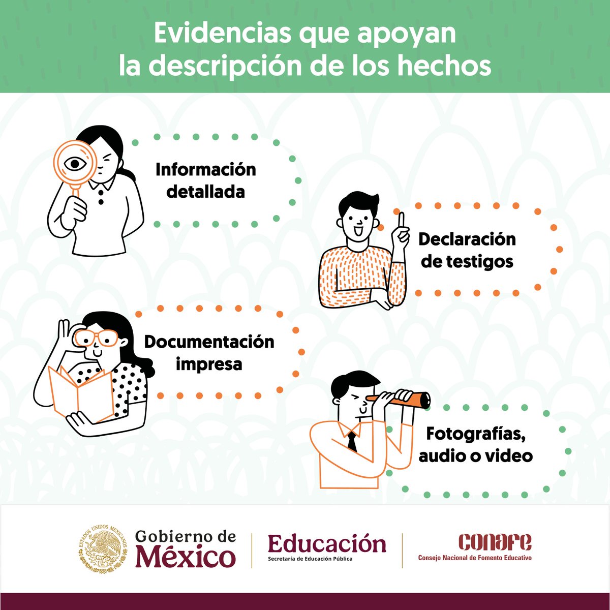 CONAFE_mx's tweet image. 📢¡La #ContraloríaSocial del Conafe está muy cerca de ti!

Si realizas una queja no olvides reunir las evidencias necesarias que apoyan la descripción de los hechos: documentación impresa, fotografías, audio o video.

¡Denuncia, es tu derecho!

gob.mx/conafe/accione…