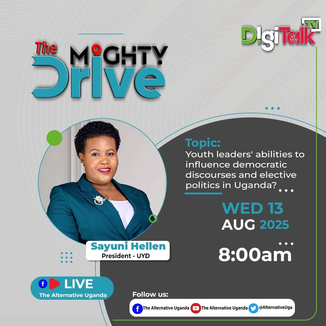 ππ°ππ¬π’π π°π ππ―ππ§ (@mwesigwaivani) on Twitter photo π¨ LIVE on DigiTalk TV: Our UYD President, Sayuni Hellen, discusses Youth Leadersβ Power to Shape Democracy & Politics in Uganda.
ποΈ Wed 13 Aug | β° 8:00 AM
Donβt miss this vital conversation! Tune in and engage. πΊπ¬ <a href="/HellenZionAshab/">SAYUNI HELLEN</a> <a href="/AlternativeUga/">The Alternative Uganda</a> #YouthLeadership #UYD π¨ LIVE on DigiTalk TV: Our UYD President, Sayuni Hellen, discusses Youth Leadersβ Power to Shape Democracy & Politics in Uganda.
ποΈ Wed 13 Aug | β° 8:00 AM
Donβt miss this vital conversation! Tune in and engage. πΊπ¬ <a href="/HellenZionAshab/">SAYUNI HELLEN</a> <a href="/AlternativeUga/">The Alternative Uganda</a> #YouthLeadership #UYD