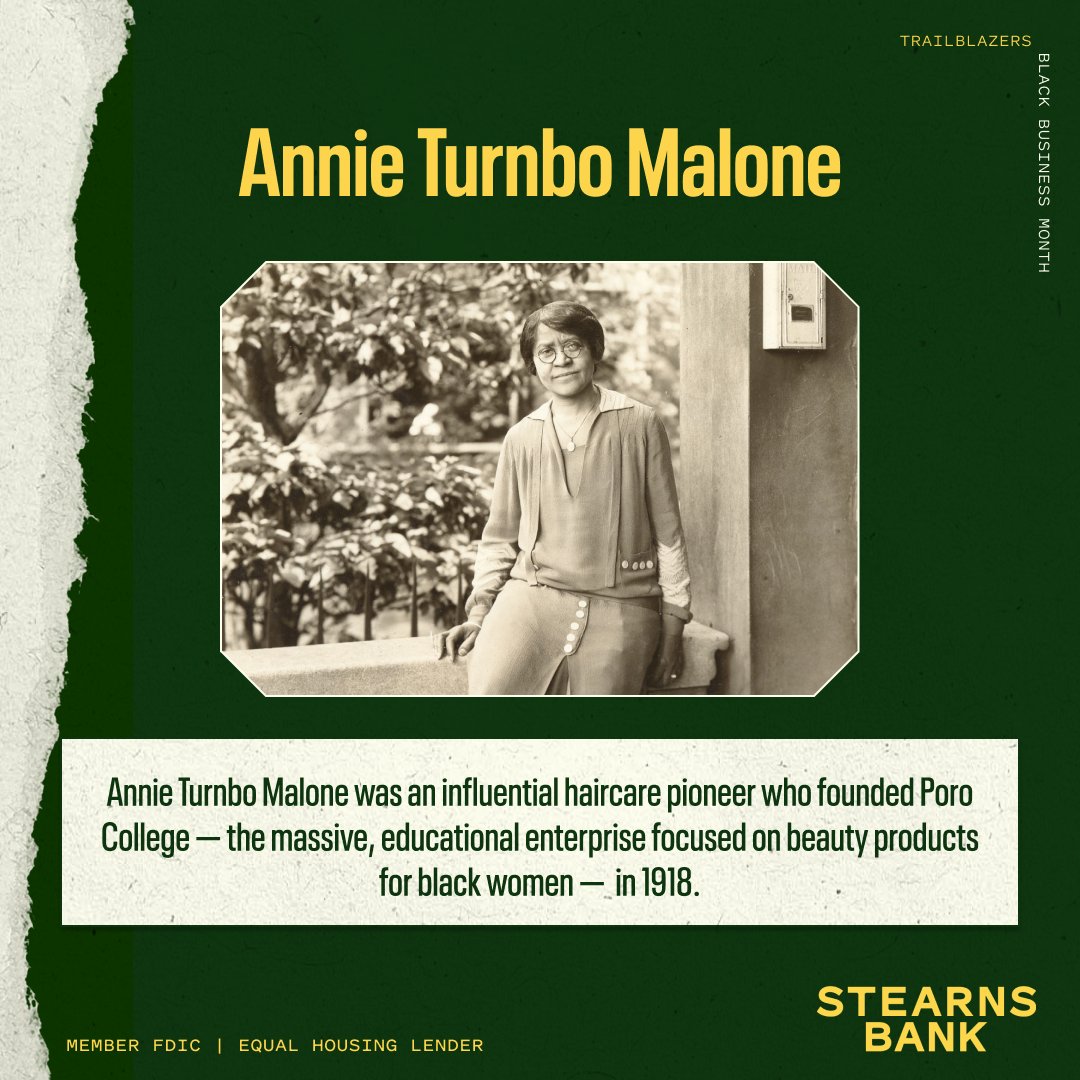 She transformed cosmetics and was a mentor to haircare icons. Annie Turnbo Malone is a certified legend.

Member FDIC
