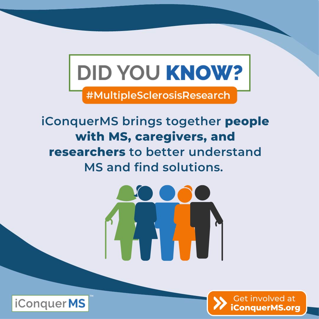 iConquerMS's tweet image. When people with MS, caregivers, & researchers work together, the science changes.
iConquerMS creates a direct line between lived experience & lab research — making sure studies address real challenges faced every day.
Join: iConquerMS.org
#MultipleSclerosisResearch #MS