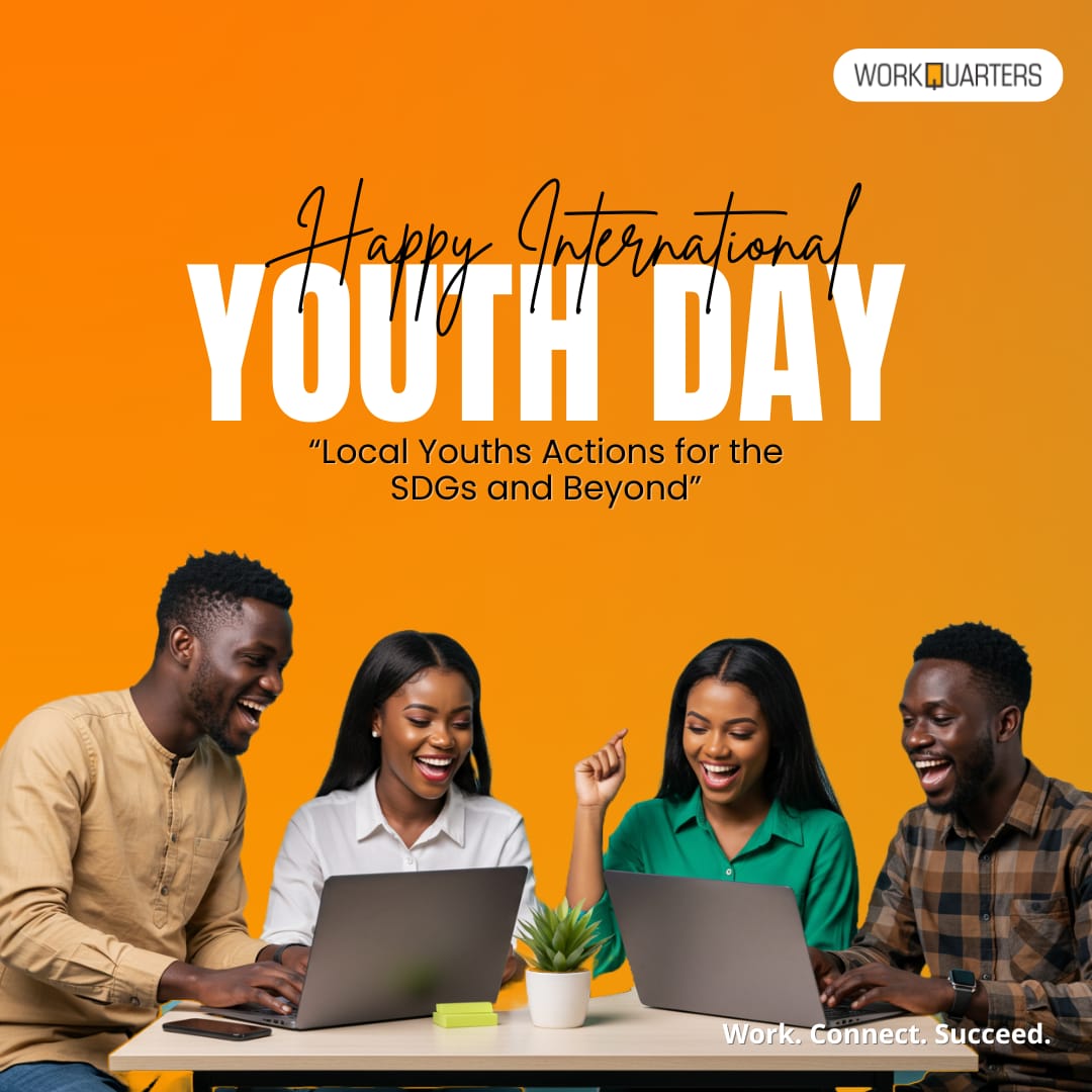 Workquarters1's tweet photo. Shout out to the youth, the dreamers, doers, and changemakers! π
Keep shaking tables and making history.
Happy International Youth Day!
#HappyInternationalYouthDay
#Workquarters
#CoworkingSpace
#Ikorodu https://t.co/Jo66UkHBG5