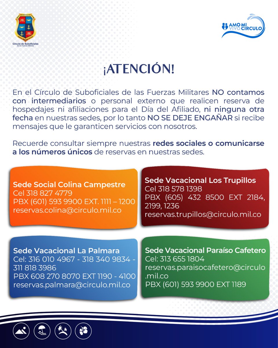 ❗️⚠️Información importante para nuestros Afiliados❗️⚠️
.
#AmoMiCirculoVivoMiCirculo #bienestar #circulodesuboficiales #suboficiales