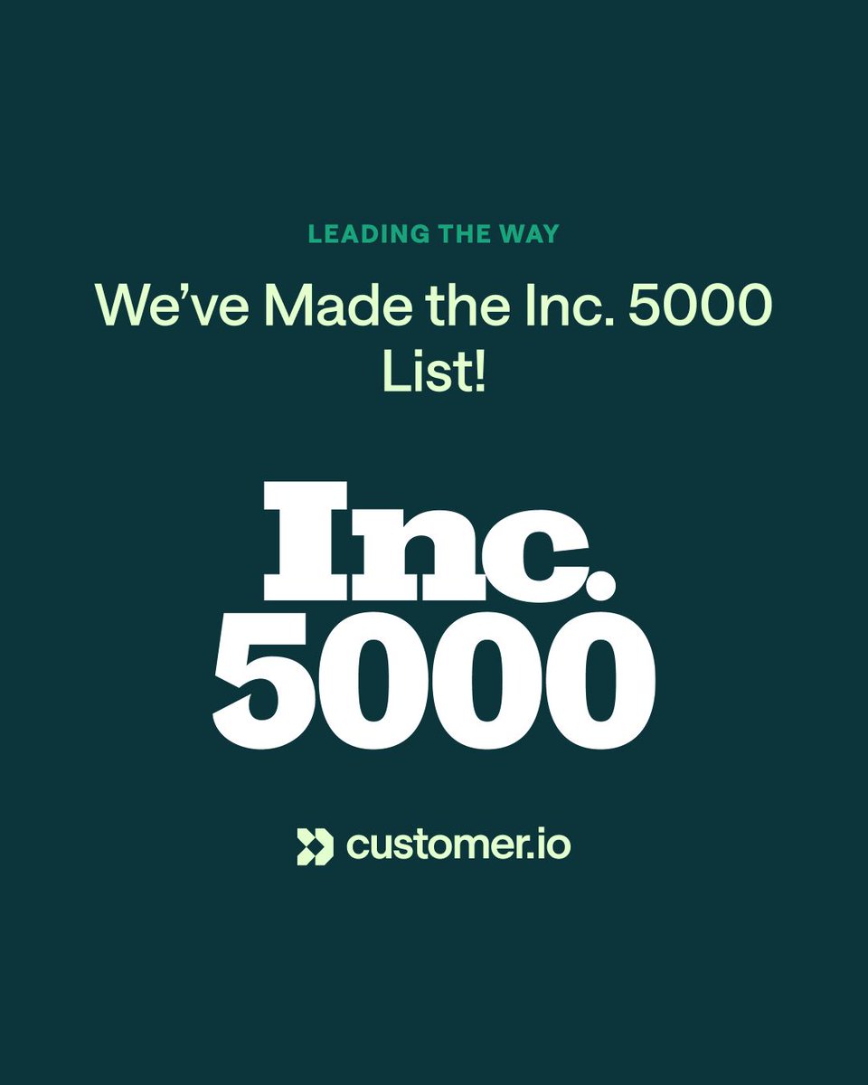 We’re proud, grateful and energized that for the third consecutive year, Customer.io has earned a spot on the <a href="/Inc/">Inc.</a> 5000 list!

And we don’t take it for granted.

This recognition is a testament to our team’s hard work and the trust of our customers who push us to keep