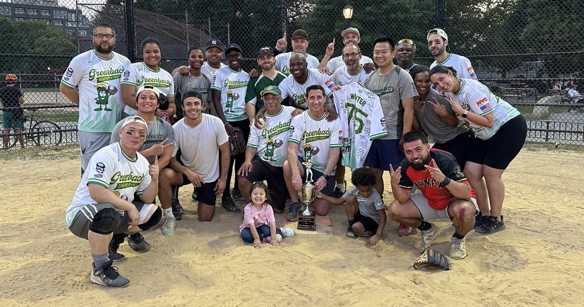 🏆 The DOF Greenbacks cashed in big! Congrats on securing our third NYC Gov Softball League championship! 🎉🥎 #Champions #Teamwork #NYCGovernment #NYCFinance