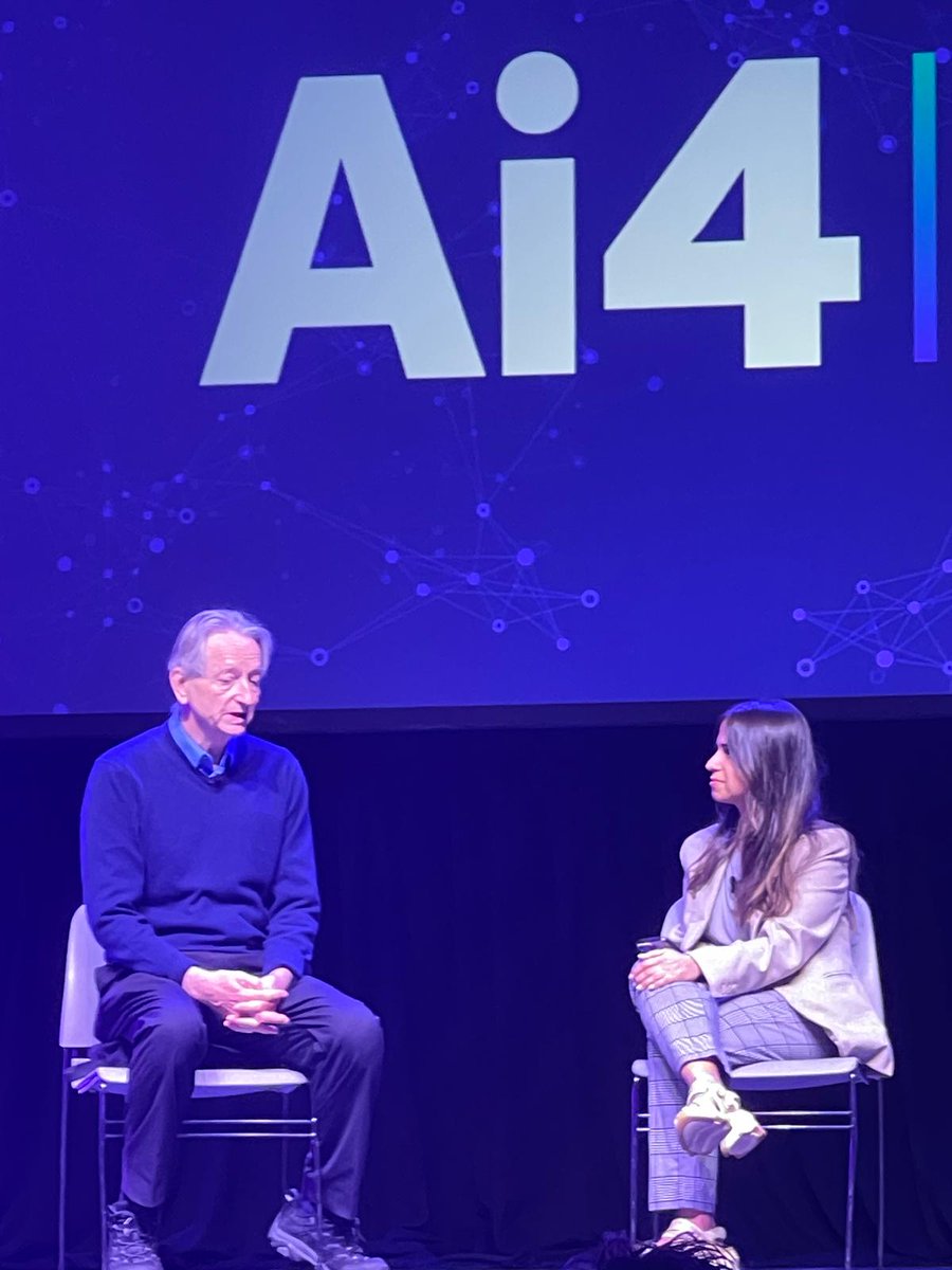 ‘We need to decide how we want AI to shape humanity—before it decides for us.’ — Geoffrey Hinton at #AI4 🔥 A masterclass on ethics, responsibility, and the future. #AIEthics #FutureOfAI #AI42025