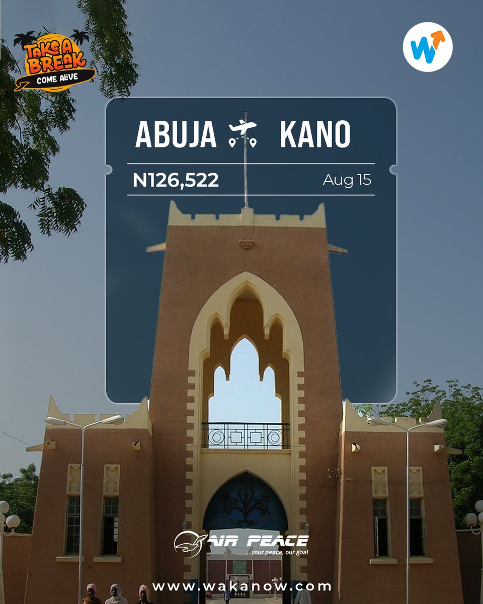 We've got your trip around Naija covered with our incredible flight offers.

Visit wakanow.com or download the Wakanow App now to book.

Let’s Go!
 
#wakanow #ComeAlive #Abuja #Portharcourt #Kano #Lagos #Owerri