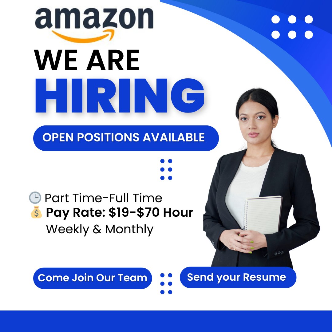 Cholmes0009's tweet photo. AMAZON is hiring now-2025. We urgently need some manpower who can work part time and full time. 
Click Here: https://t.co/CWVa6P5Bph

#JoburgUpdates #jobseekers #JobSwitch #job #joburg #jobsearch https://t.co/hKxC4fcUIg