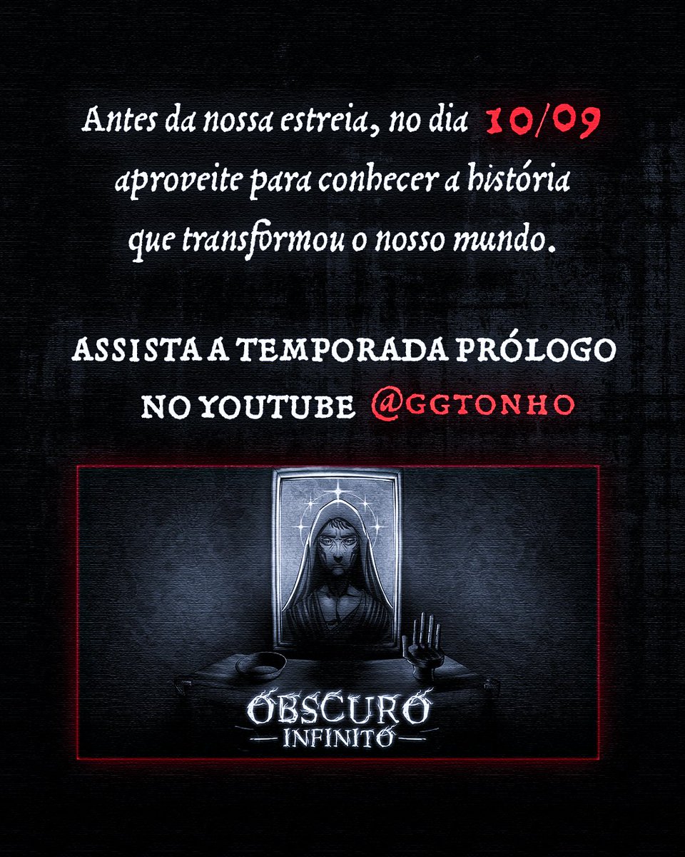 ⚫ O que é OBSCURO INFINITO?

O nosso céu foi coberto por uma camada escura.
Essa história não é apenas sobre sobreviver — é sobre descobrir quem você ainda é quando a Escuridão olha para você.

Uma das minhas histórias mais queridas começa dia 10/09.

🔗 Link abaixo!